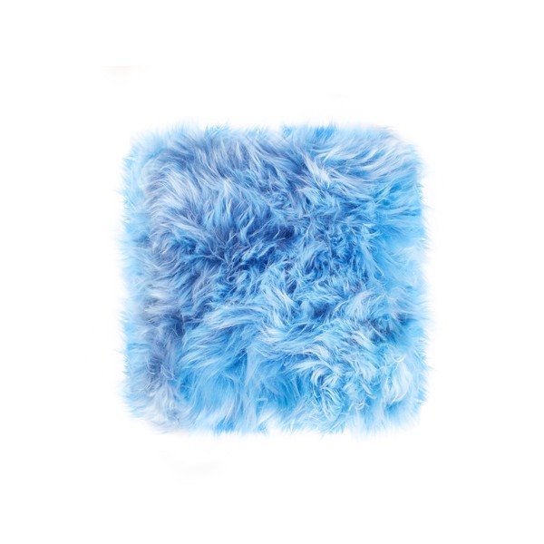 Světle modrý polštář z ovčí kožešiny Royal Dream Sheepskin, 45 x 45 cm-image-1
