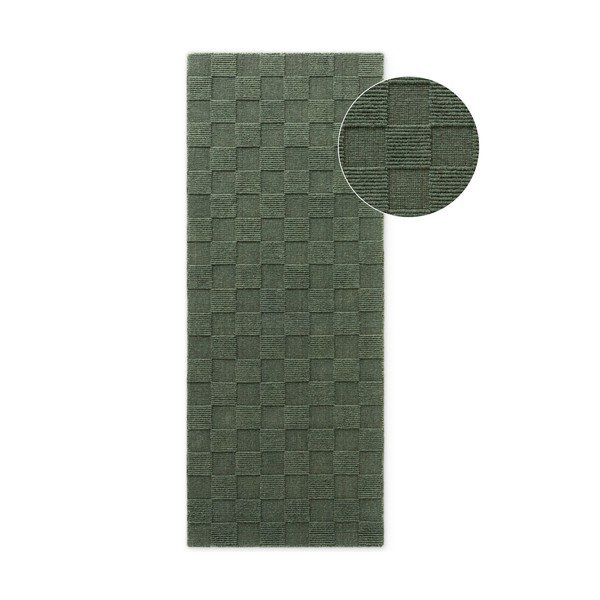 Tmavě zelený ručně tkaný vlněný běhoun 80x200 cm Scala – Villeroy&Boch