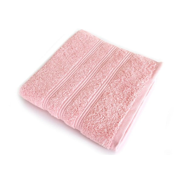 Lososově růžový ručník z česané bavlny Irya Home Classic, 50 x 90 cm