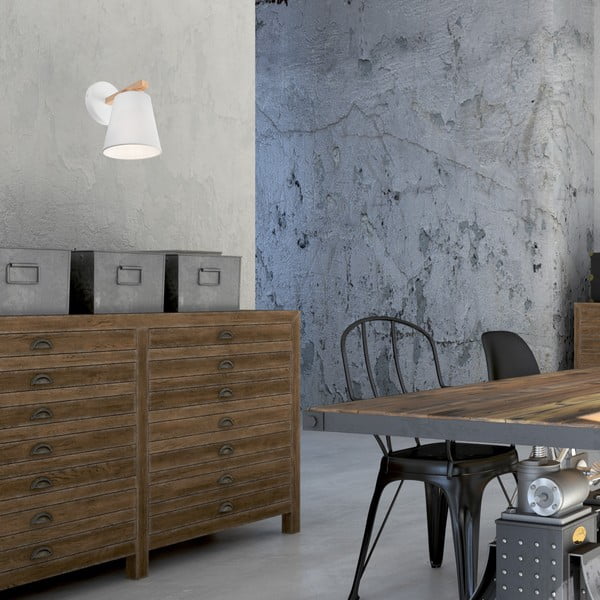 Bílé nástěnné svítidlo ø 15 cm Ellie – LAMKUR-image-2