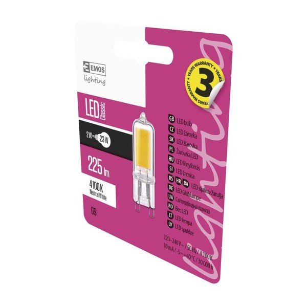 LED žárovka G9, 23 W, 230 V - EMOS-image-1