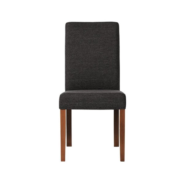 Antracitově šedá židle s tmavě hnědými nohami z bukového dřeva Ted Lapidus Maison Tonka-image-3