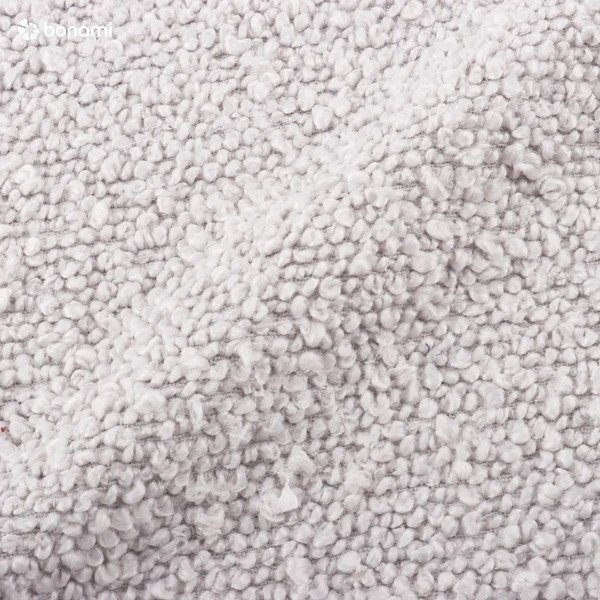 Světle šedý taburet z textilie bouclé Molino – Micadoni Home-image-3