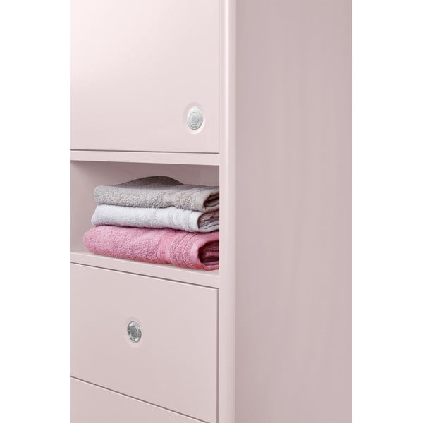 Růžová vysoká závěsná koupelnová skříňka 40x158 cm Color Bath – Tom Tailor-image-1