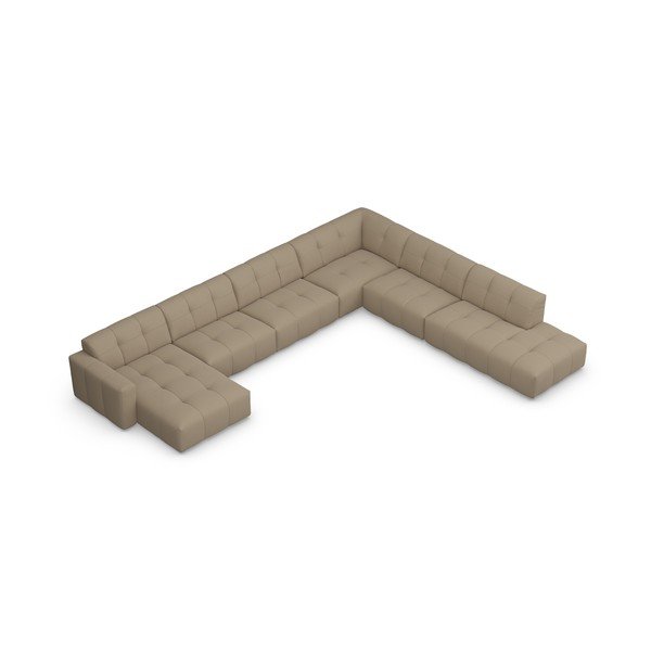 Béžová rohová pohovka do "U" Chess – Furninova -image-3