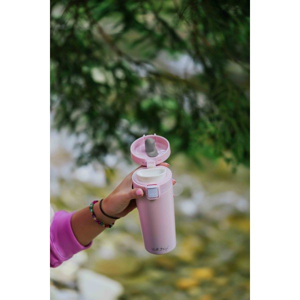 Růžový cestovní termohrnek Vialli Design Fuori, 400 ml-image-3