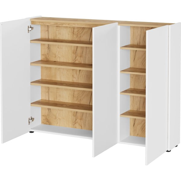 Bílá skříňka v dekoru dubu 138x105x25 cm Libbiano – Germania-image-2