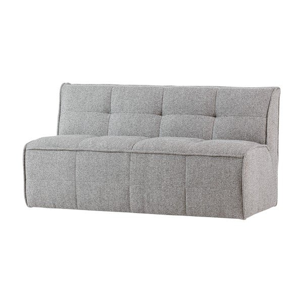 Světle šedá polstrovaná lavice z textilie bouclé Cluster – vtwonen-image-2