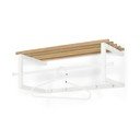 Bílý/v přírodní barvě kovový nástěnný věšák s poličkou 76 cm Marco – Spinder Design