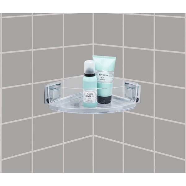 Samodržící rohová polička Wenko Vacuum-Loc, 19,5 x 28 cm-image-1