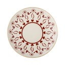 Krémový dezertní  talíř s vánočním motivem z kameniny ø 16 cm Jolly – Bloomingville