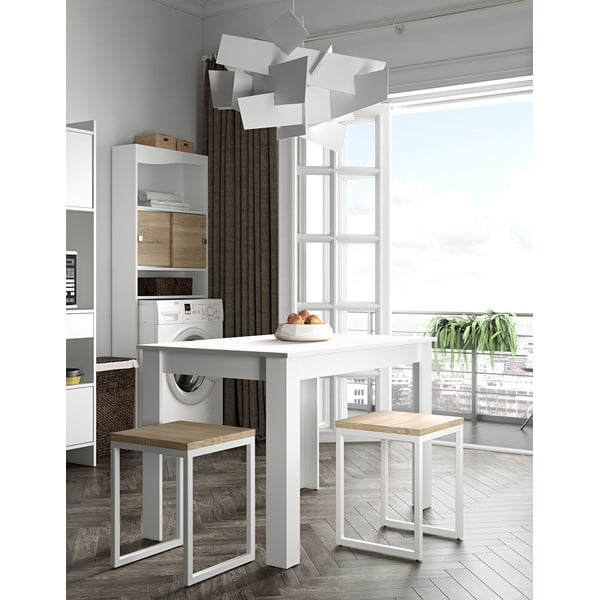 Bílý jídelní stůl 110x70 cm Nice - TemaHome-image-1