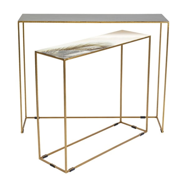 Sada 2 konzolových stolků ve zlaté barvě Kare Design Charme-image-2