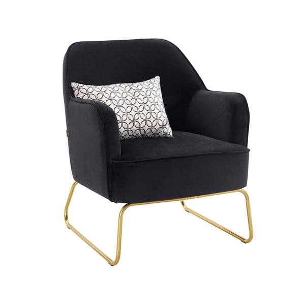 Černé sametové křeslo Joshua - Støraa-image-4