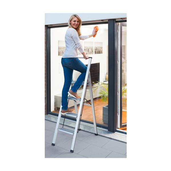 Skládací schůdky Wenko Ladder, výška 153 cm-image-2