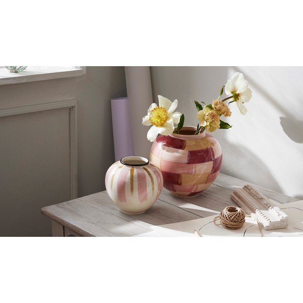 Růžová keramická váza ø 21,5 cm Canvas - Kähler Design-image-3