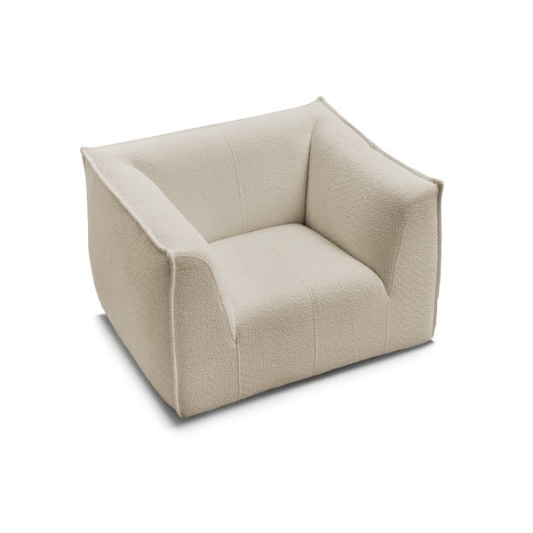 Béžové křeslo z textilie bouclé Giorgia – Bobochic Paris-image-4