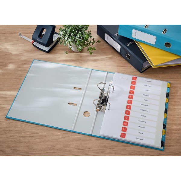 Modrý pákový pořadač s hebkým povrchem Leitz Cosy, A4-image-1