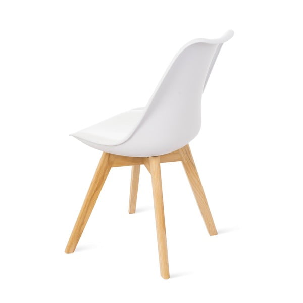 Sada 2 bílých židlí s bukovými nohami Bonami Essentials Retro-image-2