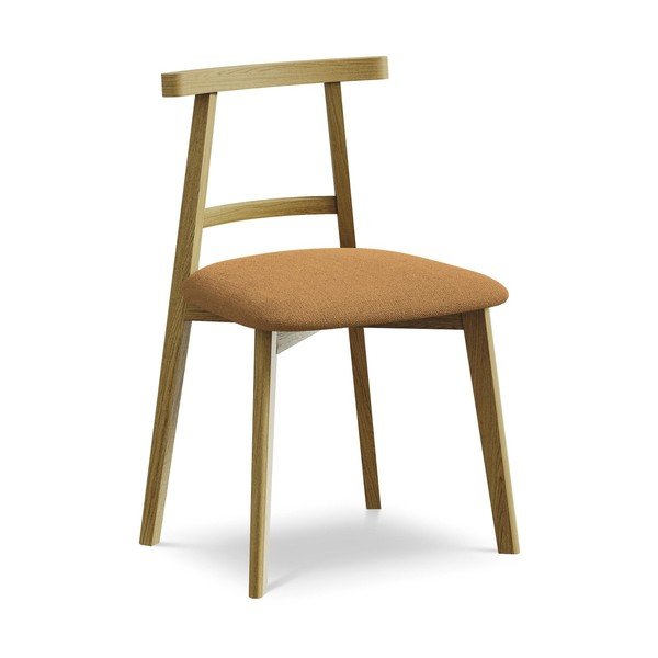 Jídelní židle z masivního dřeva v terakotové barvě Ohelo – Makamii