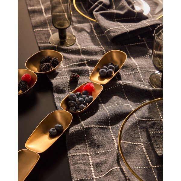 Nerezová servírovací miska ve zlaté barvě Aruc – Kave Home-image-1