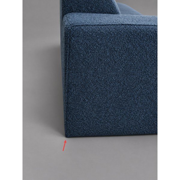 Tmavě modrá pohovka z textilie bouclé 235 cm Molino - II. jakost – Micadoni -image-3