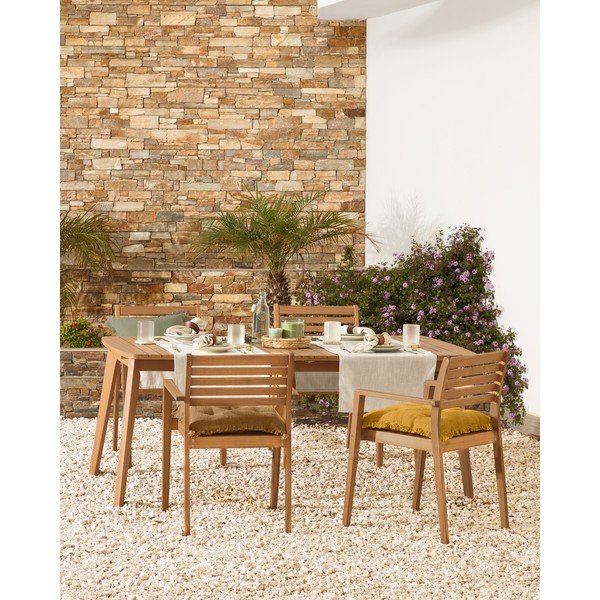 Zahradní rozkládací jídelní stůl z eukalyptového dřeva Kave Home Hanzel-image-1