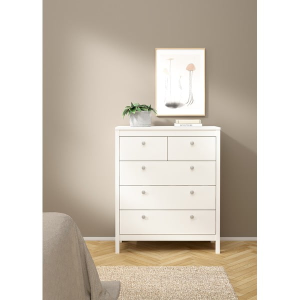 Bílá vysoká komoda 82x99 cm Madrid – Tvilum-image-1