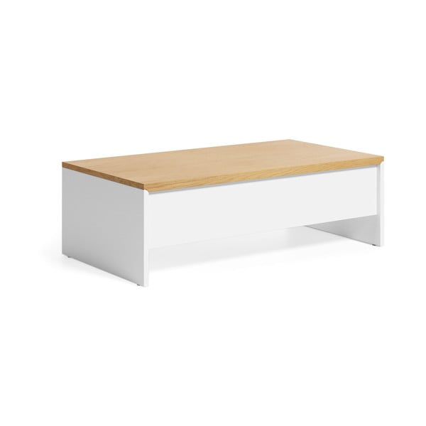 Konferenční stolek v dekoru dubu v bílo-přírodní barvě 60x110 cm Abilen – Kave Home-image-2