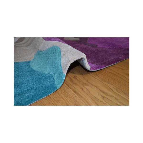 Koberec Poppy Flowers Teal Purple, 120x170 cm-image-2