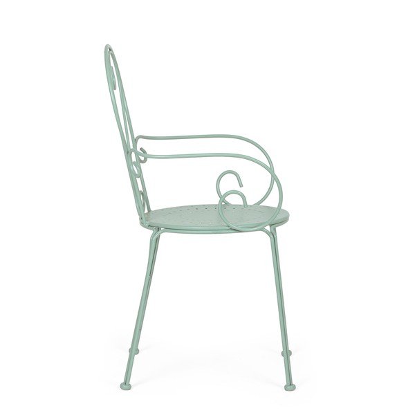 Kovová zahradní židle v mentolové barvě Etienne – Bizzotto-image-3
