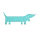 Tyrkysový kovový nástěnný dětský věšák Sausage Dog – Rex London