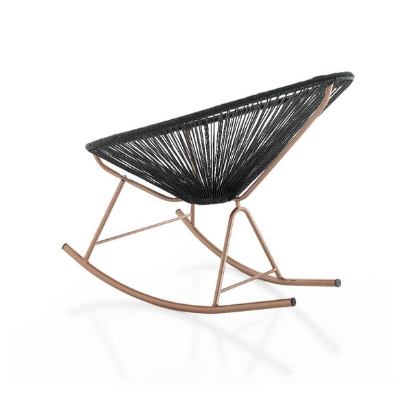 Černé houpací křeslo vhodné do exteriéru Tomasucci Numana-image-2