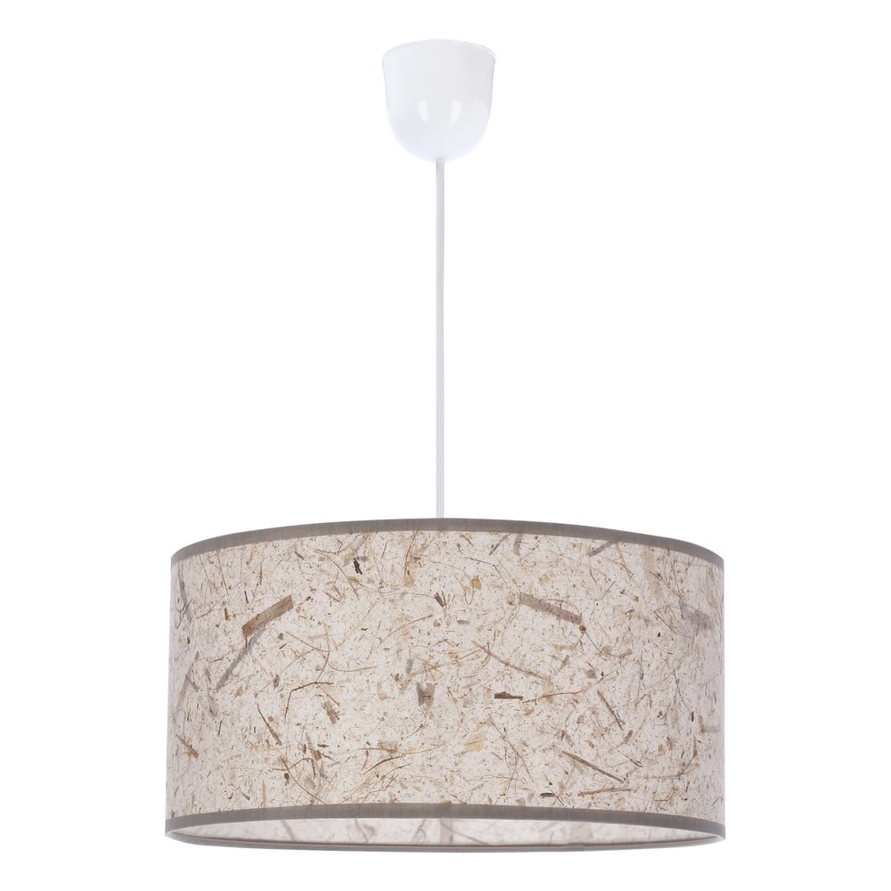Béžové závěsné svítidlo s textilním stínidlem ø 30 cm Papirus – Candellux Lighting