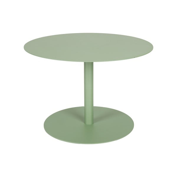 Šalvějově zelený ocelový kulatý konferenční stolek ø 60 cm Snow – Zuiver