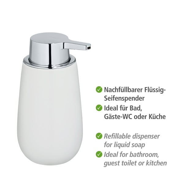 Bílý keramický dávkovač mýdla Wenko Badi-image-2