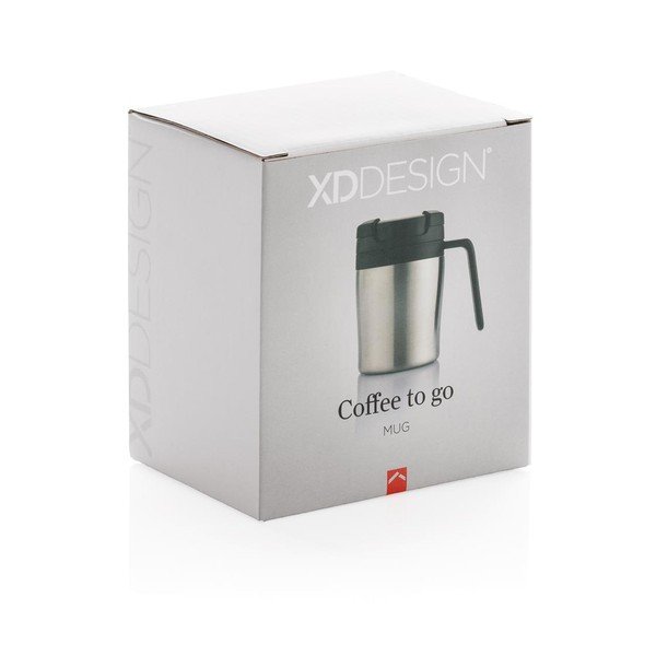 Termohrnek s ouškem ve stříbrné barvě XD Design Coffee to Go, 160 ml-image-3