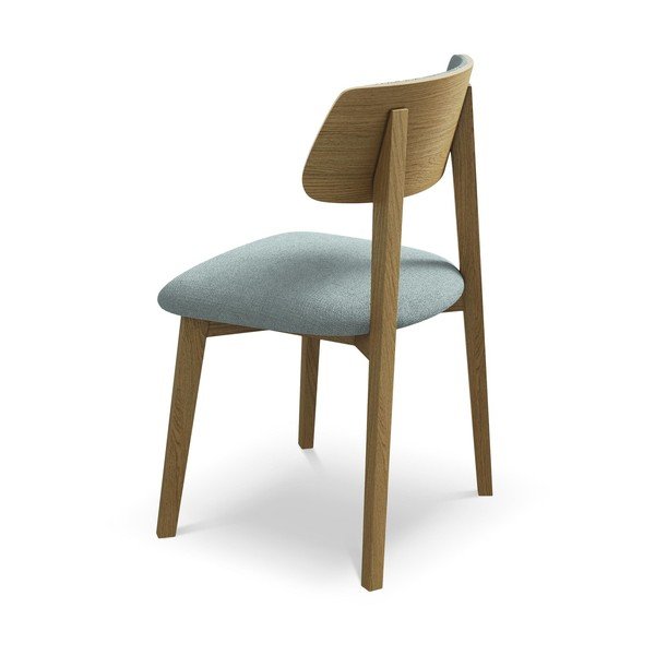 Modrá jídelní židle z masivního dřeva Niu – Makamii-image-3