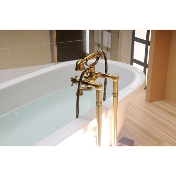 Nástěnná vanová baterie v bronzové barvě (2 výstupy) Antea – Sapho-image-1