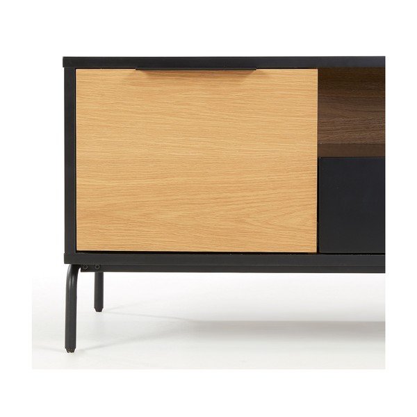 Černo-hnědý TV stolek Kave Home SAVOI, 120 x 50 cm-image-1