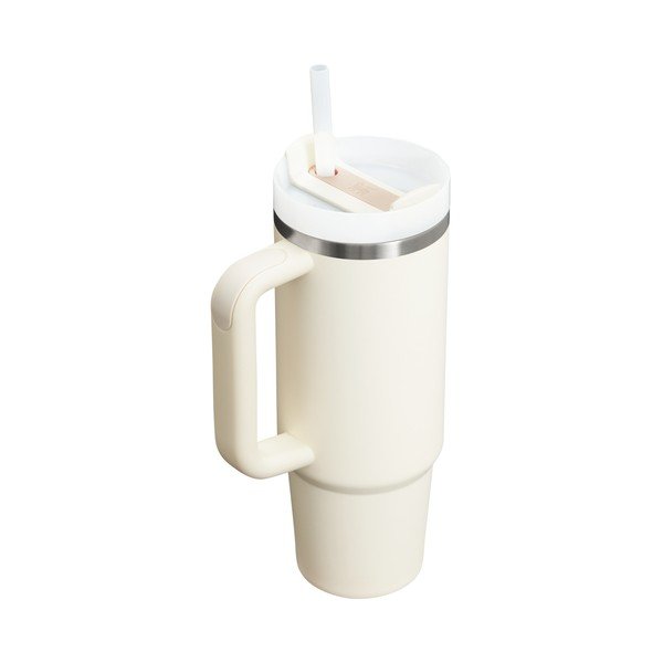 Krémová termoska s brčkem z nerezové oceli 890 ml Quencher H2.O FlowState™ Tumbler Cream 2.0 – Stanley-image-2