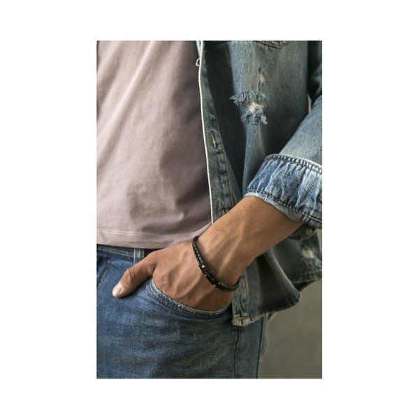 Pánský náramek z pravé kůže Monomen Henne-image-4