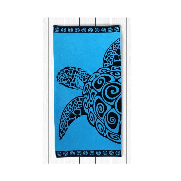 Osuška DecoKing Turquoise Turtle, 90 x 180 cm-image-1