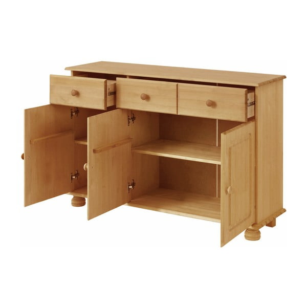 Nízká komoda z borovicového dřeva v přírodní barvě 116x76 cm Ella – Støraa-image-2