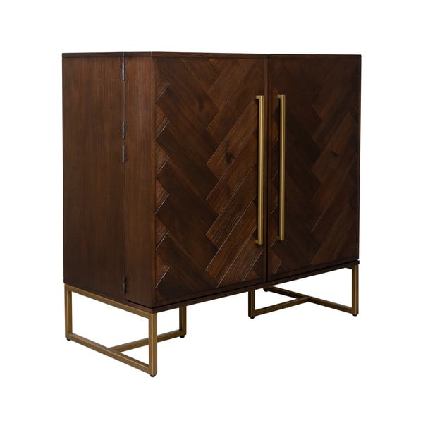 Vinotéka v dekoru exotického dřeva na 24 lahví, 100x100 cm Class - Dutchbone-image-2