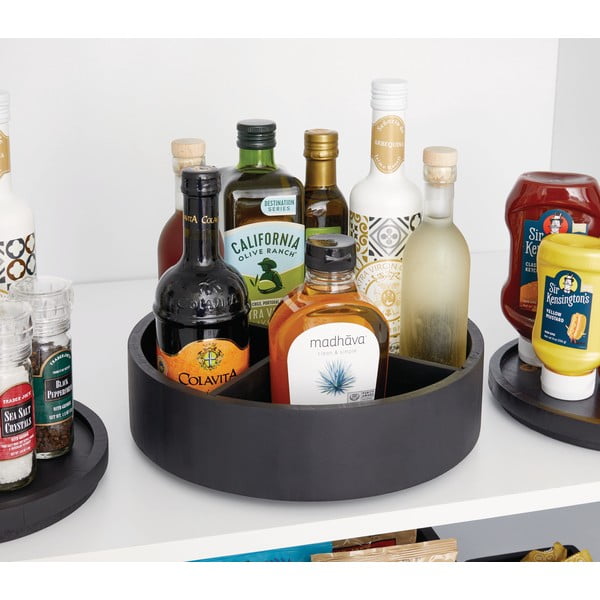 Otočný dřevěný organizér na kořenky Merry-go-round – iDesign/The Home Edit-image-1