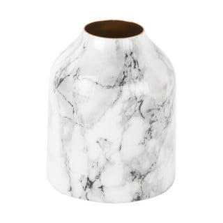 Bílo-černá železná váza PT LIVING Marble, výška 10 cm