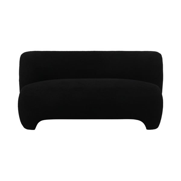 Černá pohovka z textilie bouclé 142 cm Ardor – Leitmotiv