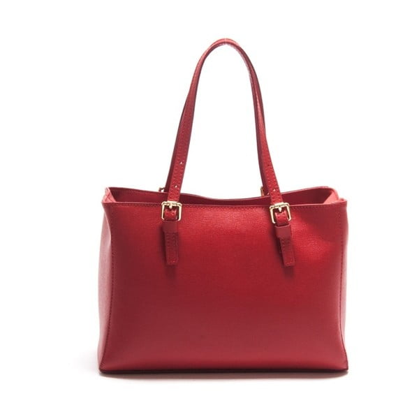 Červená kožená kabelka Isabella Rhea Licuala