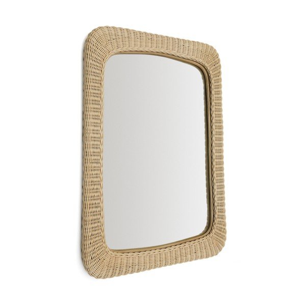 Nástěnné zrcadlo s ratanovým rámem 58x79 cm Zilna – Kave Home